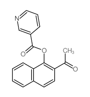 3-Pyridinecarboxylic acid, 2-acetyl-1-naphthalenyl ester结构式