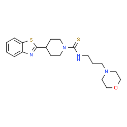 1-Piperidinecarbothioamide,4-(2-benzothiazolyl)-N-[3-(4-morpholinyl)propyl]-(9CI) structure