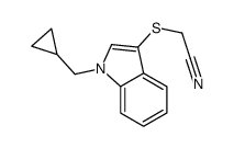 2-[1-(cyclopropylmethyl)indol-3-yl]sulfanylacetonitrile Structure