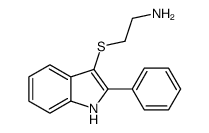 2-[(2-PHENYL-1H-INDOL-3-YL)THIO]ETHANAMINE structure