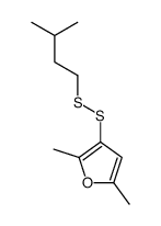 2,5-dimethyl-3-(3-methylbutyldisulfanyl)furan结构式