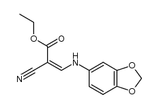 ethyl 3-[(3,4-methylenedioxyphenyl)amino]-2-cyanopropenoate结构式