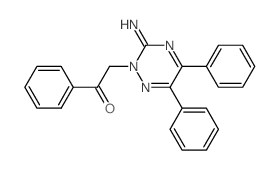 Ethanone,2-(3-imino-5,6-diphenyl-1,2,4-triazin-2(3H)-yl)-1-phenyl-, hydrobromide (1:1)结构式