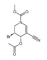 (3R,4R)-4-Acetoxy-3-bromo-5-cyano-3,4-dihydro-2H-pyridine-1-carboxylic acid methyl ester结构式