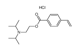 2-diisopropylaminoethyl p-vinyl benzoate hydrochloride Structure