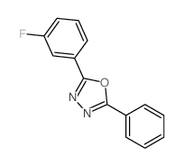 2-(3-fluorophenyl)-5-phenyl-1,3,4-oxadiazole structure