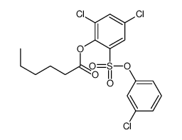 [2,4-dichloro-6-(3-chlorophenoxy)sulfonylphenyl] hexanoate结构式