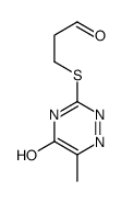 3-[(6-methyl-5-oxo-2H-1,2,4-triazin-3-yl)sulfanyl]propanal Structure