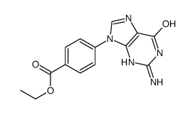 ethyl 4-(2-amino-6-oxo-3H-purin-9-yl)benzoate Structure