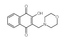 4-hydroxy-3-(morpholin-4-ylmethyl)naphthalene-1,2-dione结构式