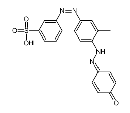 3-[[4-[(4-Hydroxyphenyl)azo]-3-methylphenyl]azo]benzenesulfonic acid Structure