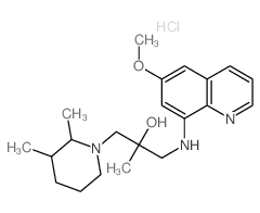 1-(2,3-dimethyl-1-piperidyl)-3-[(6-methoxyquinolin-8-yl)amino]-2-methyl-propan-2-ol Structure
