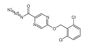 5-[(2,6-dichlorophenyl)methoxy]pyrazine-2-carbonyl azide结构式