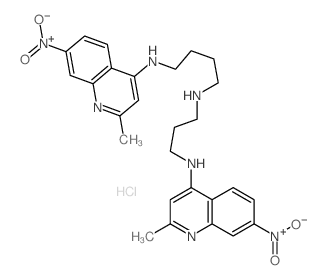 1,4-Butanediamine,N-(2-methyl-7-nitro-4-quinolinyl)-N'-[3-[(2-methyl-7-nitro-4-quinolinyl)amino]propyl]-,dihydrochloride (9CI) picture