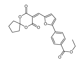 ethyl 4-[5-[(7,9-dioxo-6,10-dioxaspiro[4.5]decan-8-ylidene)methyl]furan-2-yl]benzoate结构式