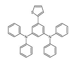 1-N,1-N,3-N,3-N-tetraphenyl-5-thiophen-2-ylbenzene-1,3-diamine结构式