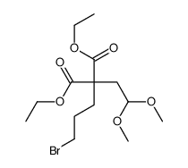 diethyl 2-(3-bromopropyl)-2-(2,2-dimethoxyethyl)propanedioate结构式