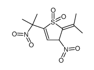 4-nitro-5-isopropylidene-2-(1-methyl-1-nitroethyl)-2-thiolene 1,1-dioxide Structure