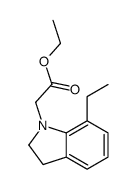 ethyl 2-(7-ethyl-2,3-dihydroindol-1-yl)acetate结构式