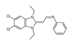 5,6-Dichloro-1,3-diethyl-2-(2-phenylimino ethylidene) benzimidazoline picture