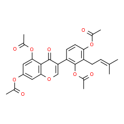 5,7-Bis(acetyloxy)-3-[2,4-bis(acetyloxy)-3-(3-methyl-2-butenyl)phenyl]-4H-1-benzopyran-4-one Structure