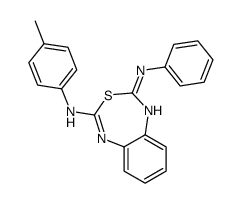 4-N-(4-methylphenyl)-2-N-phenyl-3,1,5-benzothiadiazepine-2,4-diamine结构式