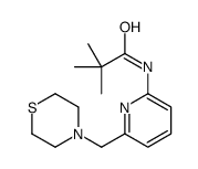 2,2-dimethyl-N-[6-(thiomorpholin-4-ylmethyl)pyridin-2-yl]propanamide Structure