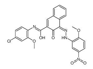 N-(4-chloro-2-methoxyphenyl)-3-hydroxy-4-[(2-methoxy-5-nitrophenyl)azo]naphthalene-2-carboxamide structure