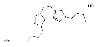3-butyl-1-[2-(3-butyl-1,2-dihydroimidazol-1-ium-1-yl)ethyl]-1,2-dihydroimidazol-1-ium,dibromide Structure