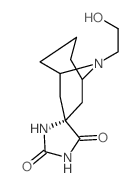 9-(2-hydroxyethyl)spiro[9-azabicyclo[3.3.1]nonane-3,5'-imidazolidine]-2',4'-dione结构式