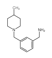 (3-[(4-甲基哌啶)甲基]苯基)甲胺结构式