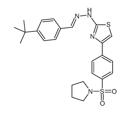 N-[(4-tert-butylphenyl)methylideneamino]-4-(4-pyrrolidin-1-ylsulfonylphenyl)-1,3-thiazol-2-amine Structure