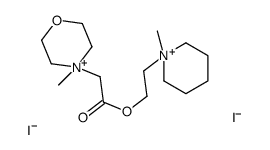 2-(1-methylpiperidin-1-ium-1-yl)ethyl 2-(4-methylmorpholin-4-ium-4-yl)acetate,diiodide结构式