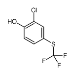 2-chloro-4-(trifluoromethylsulfanyl)phenol结构式