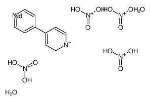 dihydroxy(oxo)azanium,neodymium,4-(2H-pyridin-1-id-4-yl)pyridine,dihydrate Structure