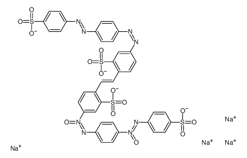 5-[[4-[(4-Sulfophenyl)azo]phenyl]azo]-2-[2-[2-sulfo-4-[[4-[(4-sulfophenyl)-ONN-azoxy]phenyl]-ONN-azoxy]phenyl]ethenyl]benzenesulfonic acid结构式