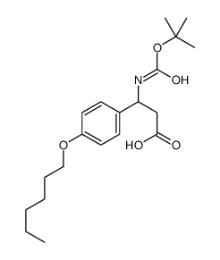 3-[4-(Hexyloxy)phenyl]-3-({[(2-methyl-2-propanyl)oxy]carbonyl}ami no)propanoic acid Structure