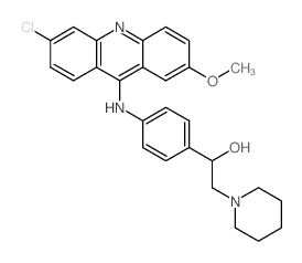 1-Piperidineethanol,a-[4-[(6-chloro-2-methoxy-9-acridinyl)amino]phenyl]-,hydrochloride (1:2) Structure