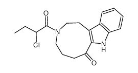 3-(2-chlorobutyryl)-7-oxo-1,2,3,4,5,6,7,8-octahydroazonino<5,4-b>indole结构式