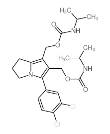 (5-(3,4-Dichlorophenyl)-6-((((isopropylamino)carbonyl)oxy)methyl)-2,3-dihydro-1H-pyrrolizin-7-yl)methyl isopropylcarbamate picture