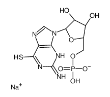 6-Thioguanosine-5'-O-monophosphate sodium salt结构式