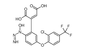 (Z)-2-[5-[2-chloro-4-(trifluoromethyl)phenoxy]-2-[diazenyl(hydroxy)amino]phenyl]but-2-enedioic acid结构式