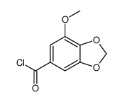 1,3-Benzodioxole-5-carbonyl chloride, 7-methoxy- (9CI) Structure