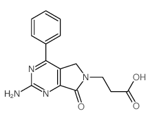 6H-Pyrrolo[3,4-d]pyrimidine-6-propanoicacid, 2-amino-5,7-dihydro-7-oxo-4-phenyl- structure
