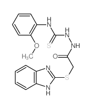 1-[[2-(1H-benzoimidazol-2-ylsulfanyl)acetyl]amino]-3-(2-methoxyphenyl)thiourea Structure