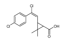 [1alpha,3beta(Z)]-()-3-[2-chloro-2-(4-chlorophenyl)vinyl]-2,2-dimethylcyclopropanecarboxylic acid structure