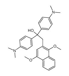 2-(1,4-dimethoxynaphthalen-2-yl)-1,1-bis(4-(dimethylamino)phenyl)ethan-1-ol结构式