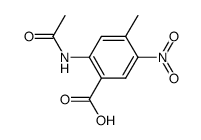 2-acetamido-4-methyl-5-nitrobenzoic acid结构式