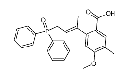 2-[3-(diphenylphosphinyl)-1-propenyl]-4-methoxy-5-methyl-(E)-benzoic acid结构式