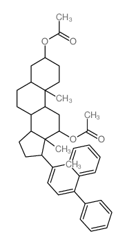 Chola-20(22),23-diene-3,12-diol,24,24-diphenyl-, 3,12-diacetate, (3a,5b,12a)- structure